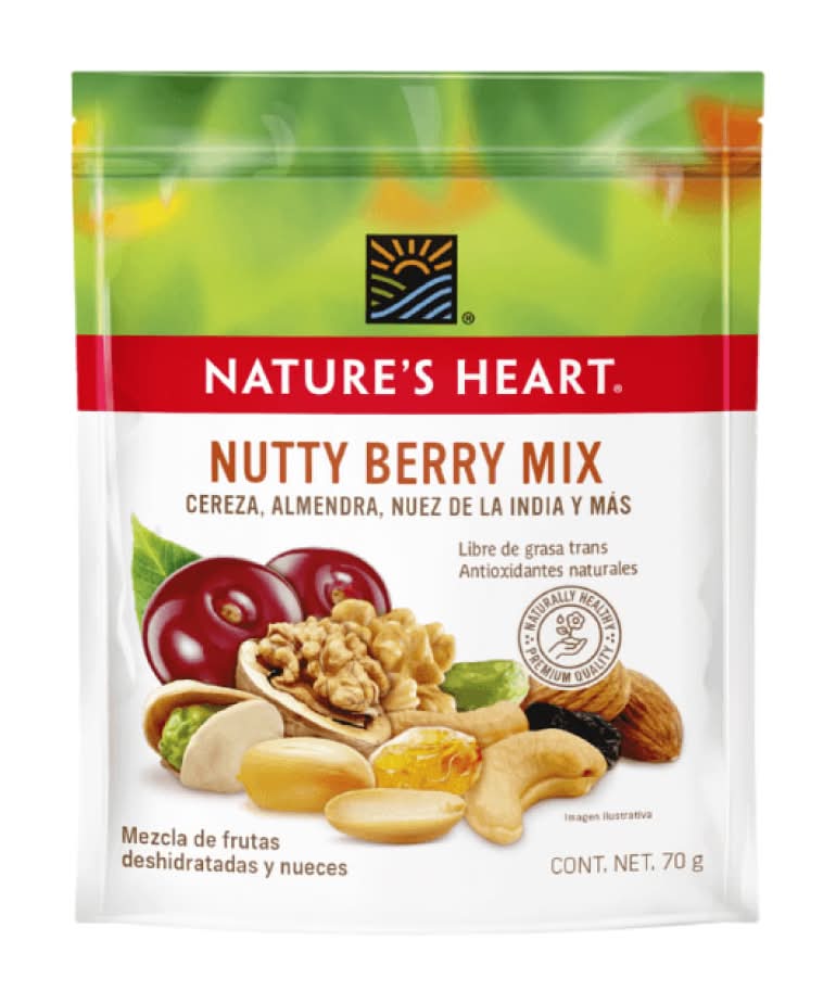 Nature's Heart · Mezcla de frutas deshidratadas y nueces nutty berry mix (70 g)