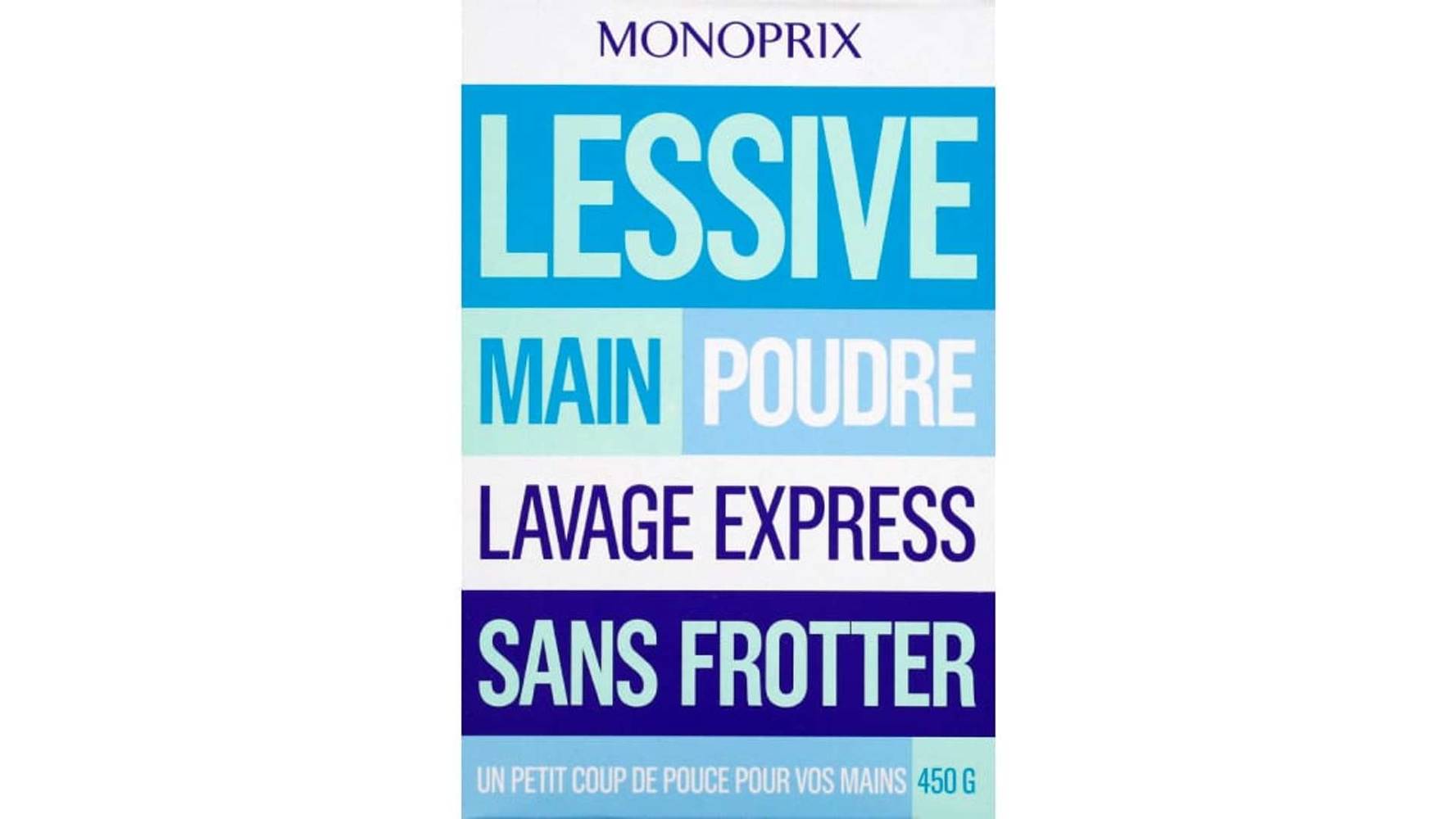 Monoprix - Lessive mains en poudre lavage express (450g)