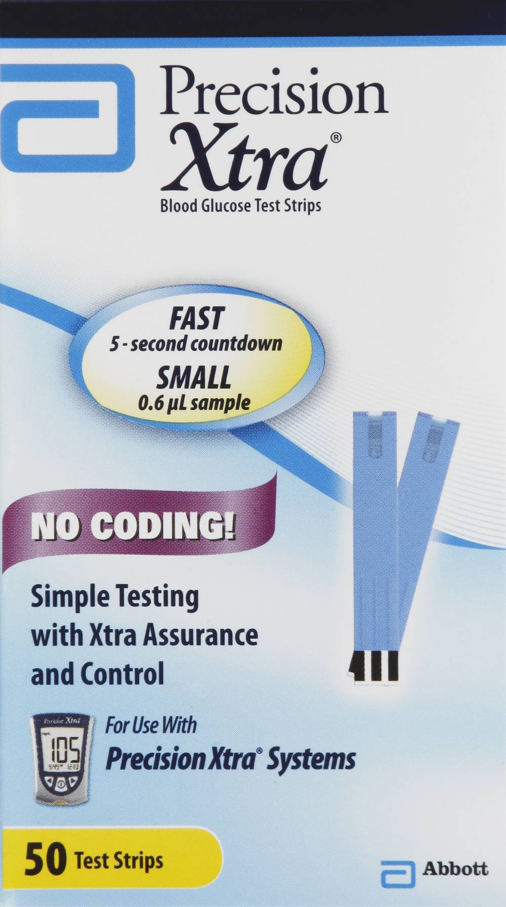 Precision Xtra Blood Glucose Test Strips