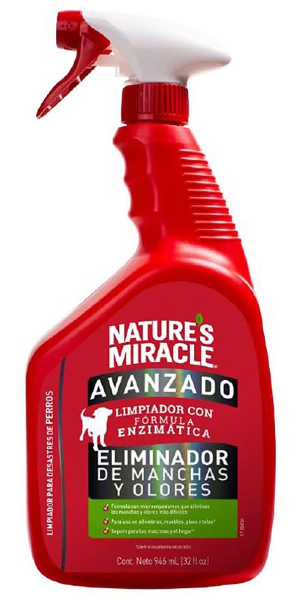 Nature's Miracle · Advanced spray limpiador enzimático para eliminar manchas y olores de perros (946 ml)