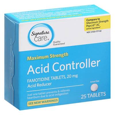 Signature Care Acid Controller Famotidine Tablets (25ct)