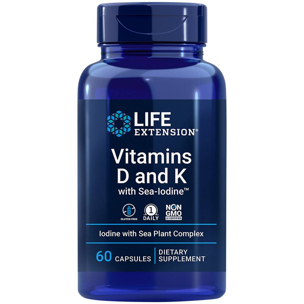 Life Extension Vitamins D & K With Sea Iodine