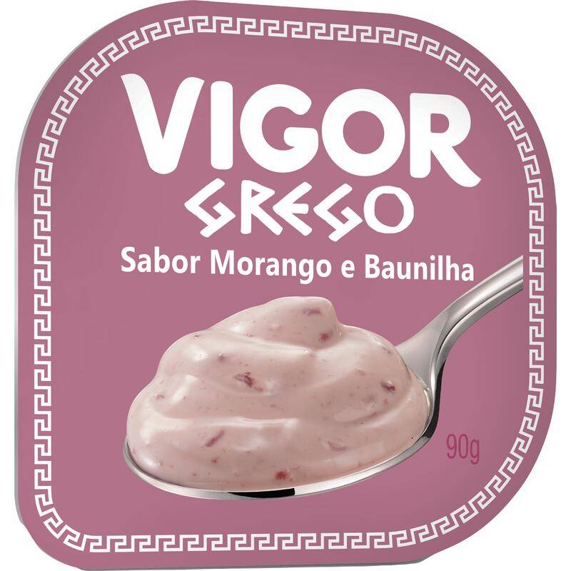 Vigor iogurte grego sabor morango e baunilha (90 g)