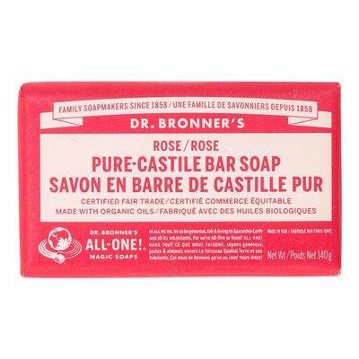 Dr. Bronner's Rose Scented Pure-Castile Bar Soap (140 g)