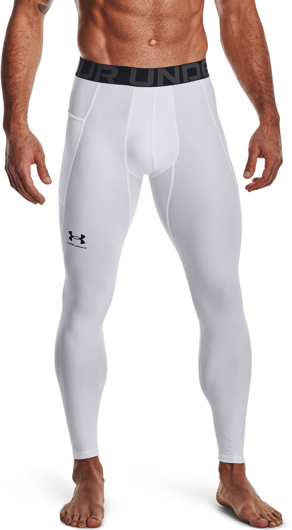 Under Armour Men's HeatGear Armour Leggings (White/Black, XXL)