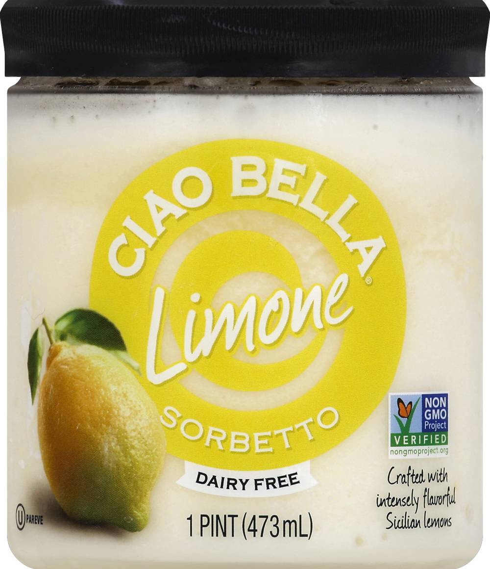 Ciao Bella Limone Sorbetto Dairy Free (1.05 lbs)