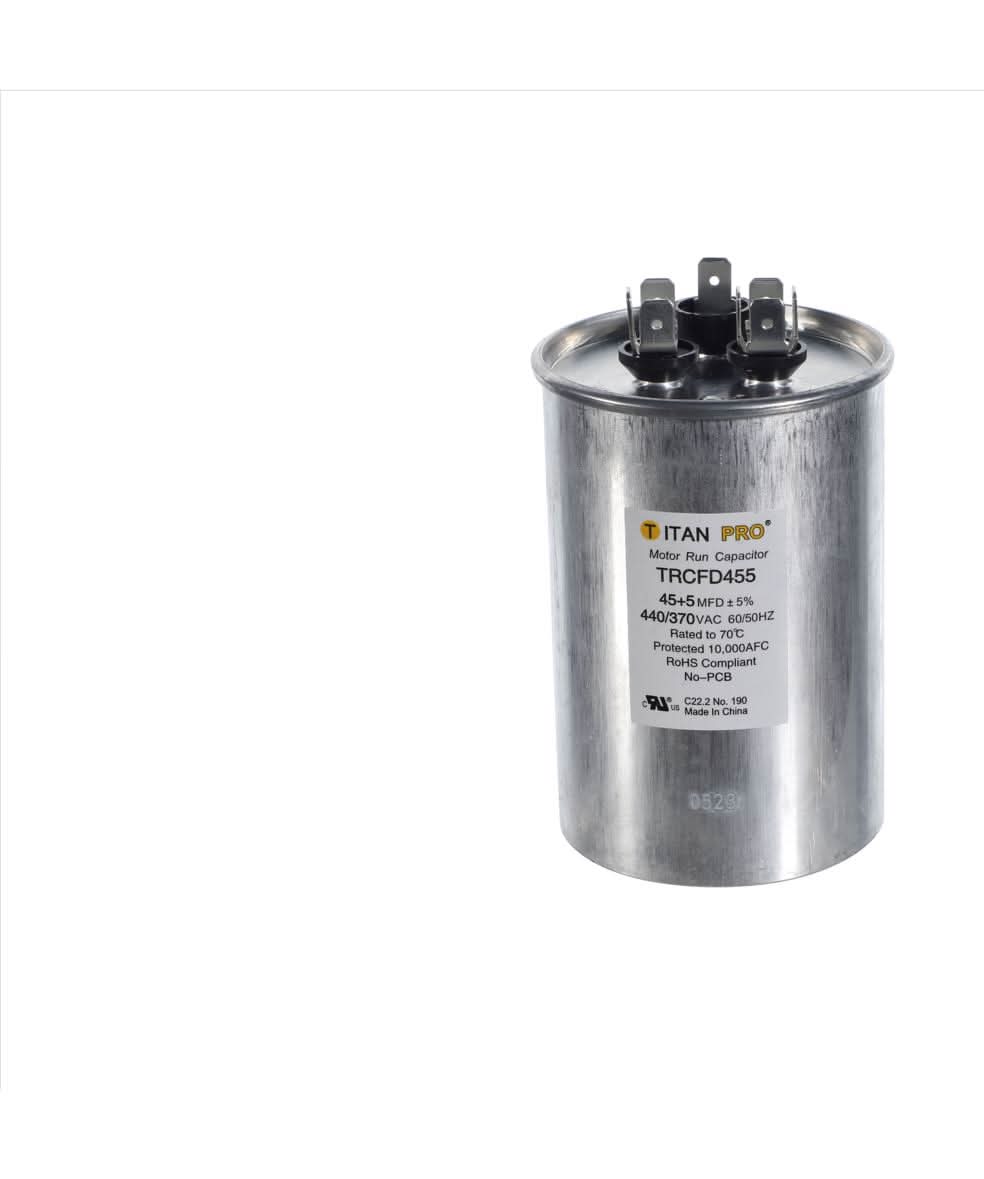 Titan Pro 45+5 Mfd 440 V Round Run Capacitor