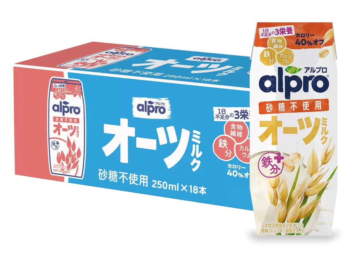 ダノン アルプロ オーツミルク 砂糖不使用 250ml x 18本