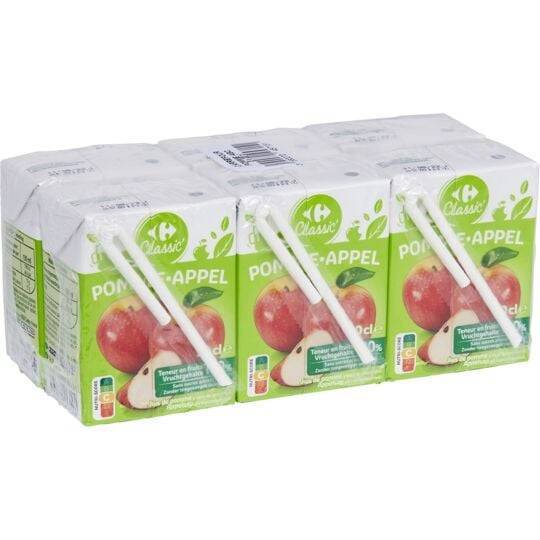 Carrefour Classic' - Jus de pomme à base de concentré (6 pièces, 200 ml)