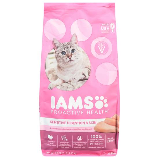 Iams Proactive Health Adult Sensitive Cat Food (3 lbs)