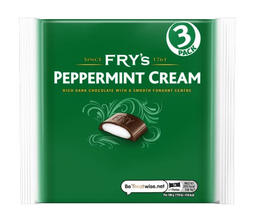 Fry's Peppermint Cream, Chocolate Bar (3 pack)