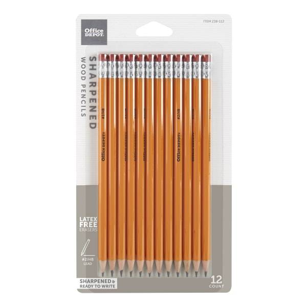 Office Depot Brand Presharpened Pencils, Yellow (12 ct)