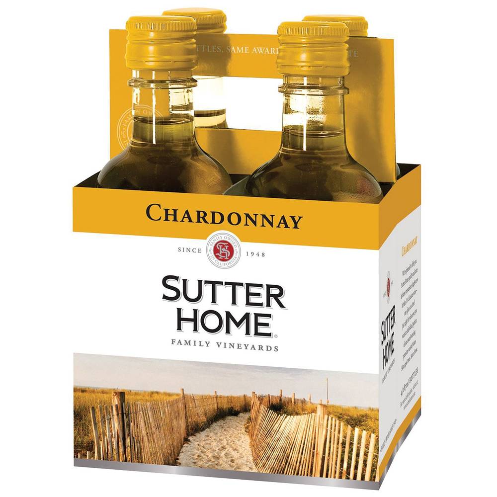 Sutter Home Chardonnay White Wine (4 ct, 187 ml)