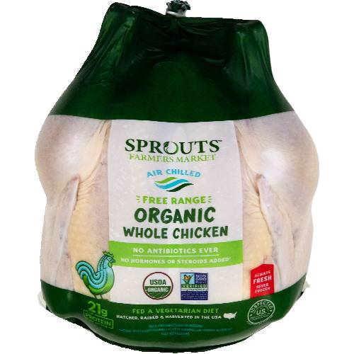 Sprouts Organic Fresh Whole Chicken (Avg. 4.43lb)