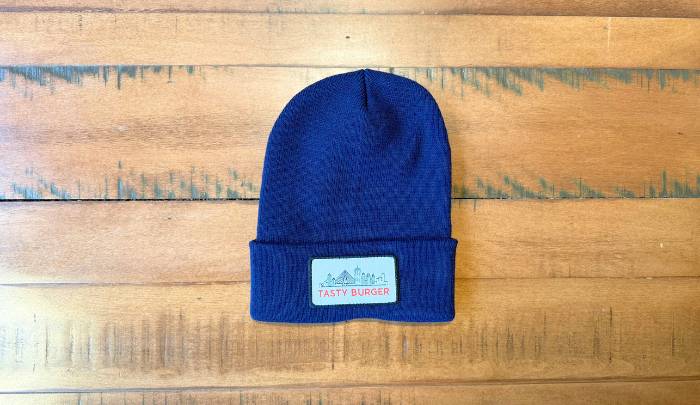 Beanie with Skyline Patch, Navy