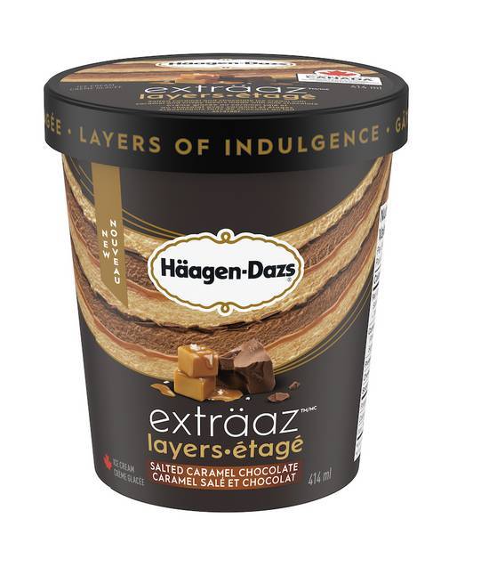 Haagen-Dazs Extraaz Layers étagée au caramel salé et au chocolat 414ml