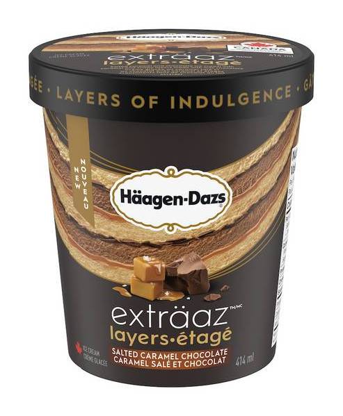 Haagen-Dazs Extraaz Layers étagée au caramel salé et au chocolat 414ml