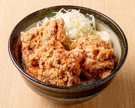 唐揚げ丼 並盛り3個 Three-Piece Karaage Rice Bowl