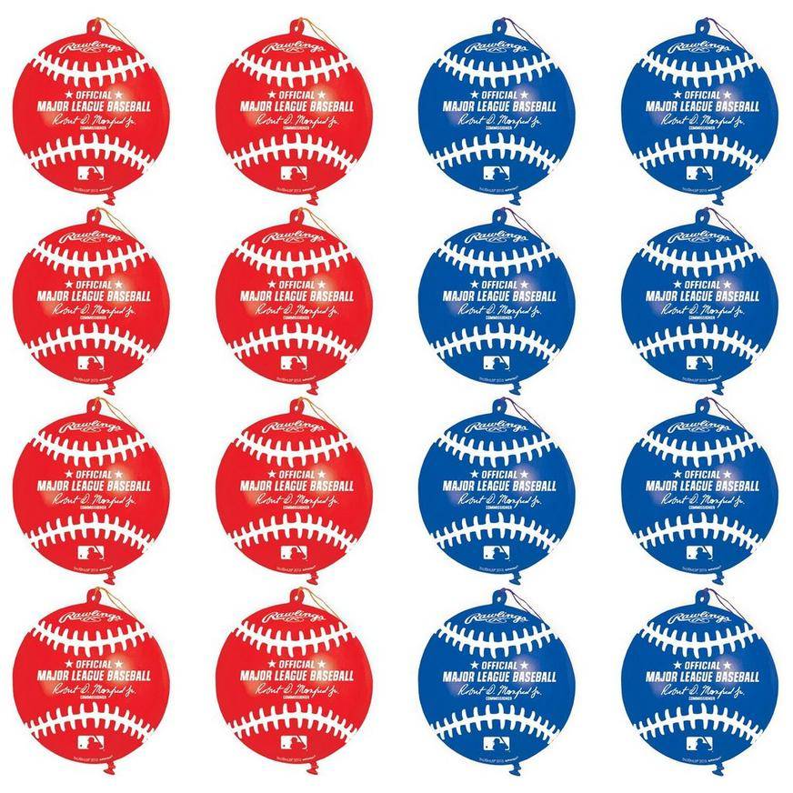 MLB Baseball Punch Balloons, 16ct