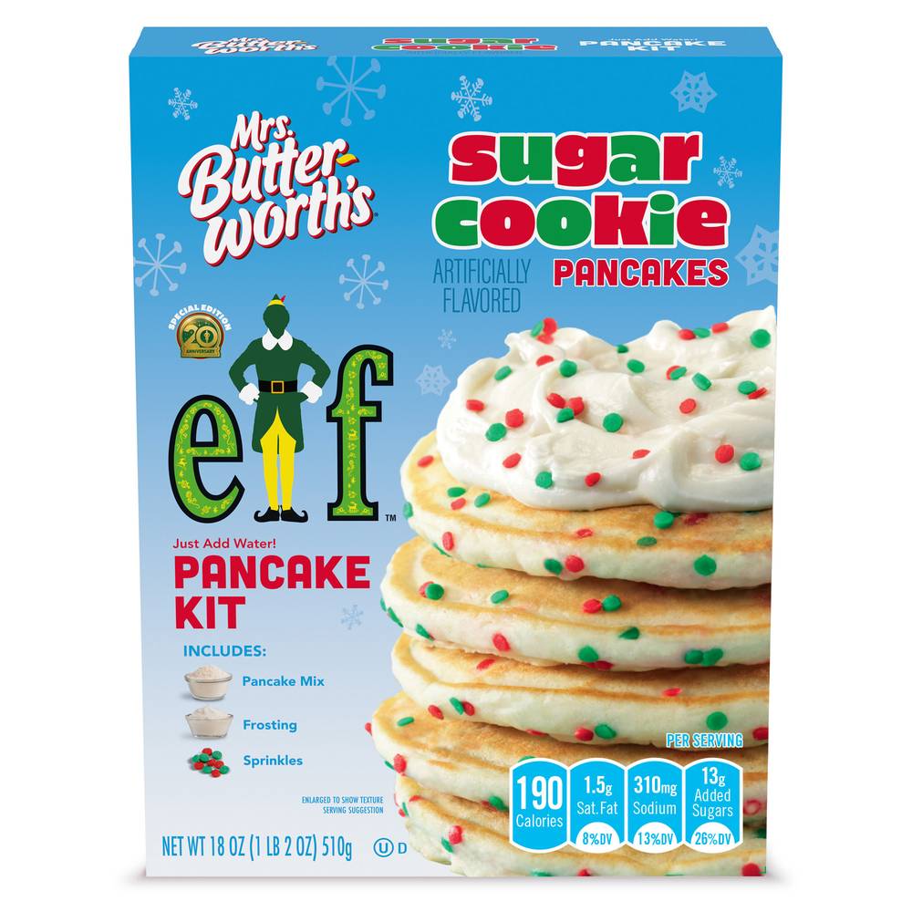 Mrs. Butterworth's Pancake Mix Kit - Elf Edition (sugar cookie)