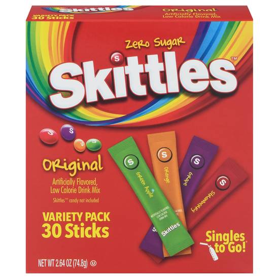 Skittles Variety Powdered Drink Mix Sticks (2.64 oz)