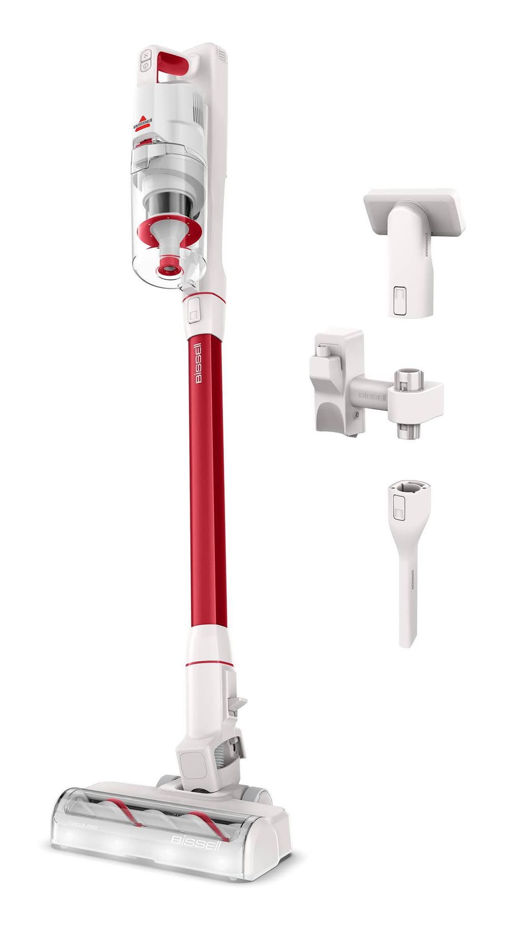 Bissell Powerclean Swivel Head Cordless Stick Cleaning Path Vacuum, 10.5 in, White
