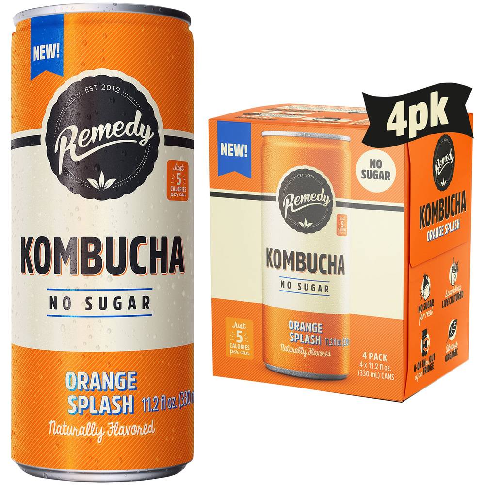 Kombucha - Orange Splash (11.2 Fl Oz. / 4 Drinks)