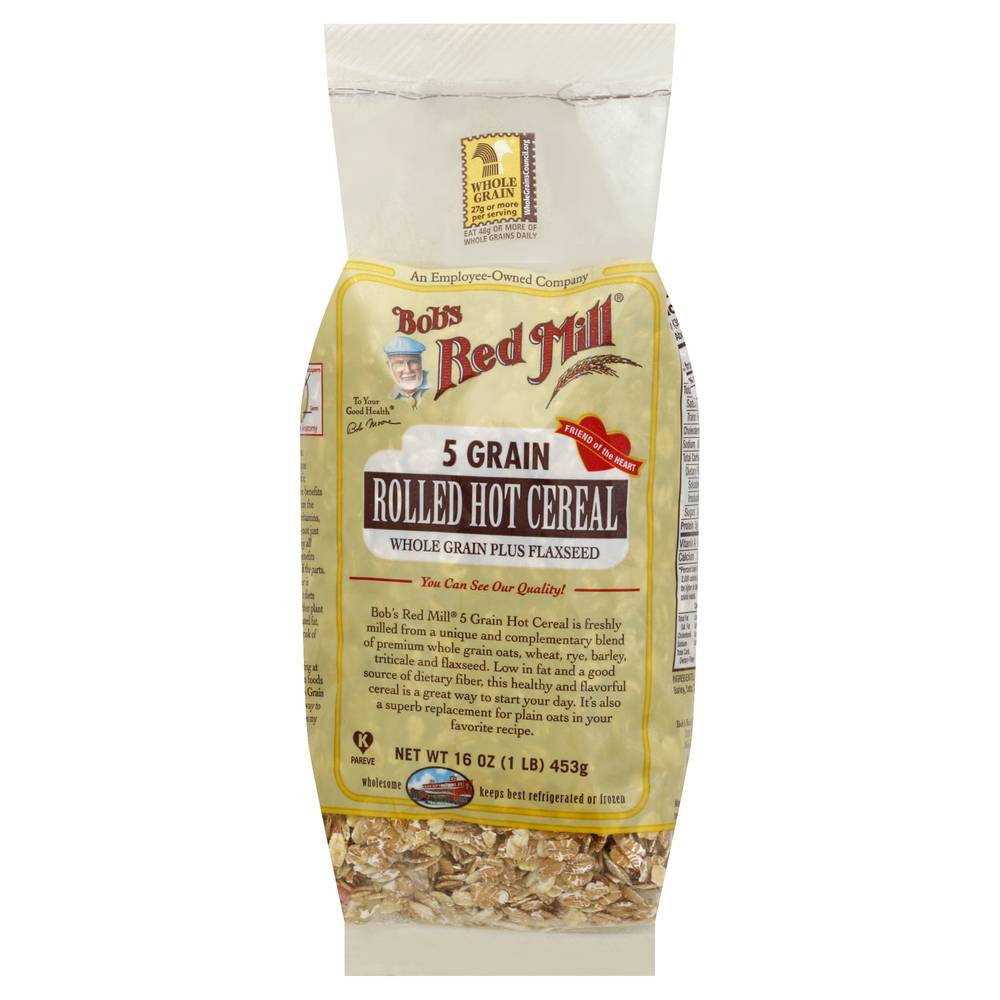 Bob's Red Mill 5 Grain Rolled Hot Cereal Plus Flaxseed (16 oz)