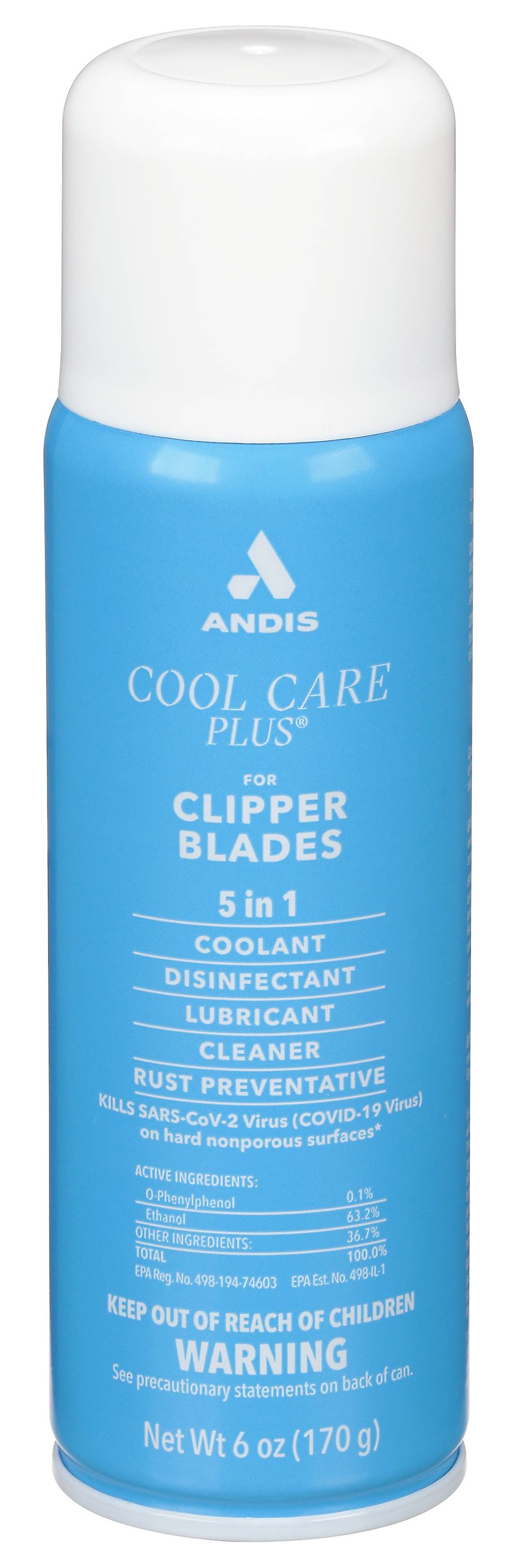 Andis 5 In 1 Cool Care Plus For Clipper Blades (6 oz)