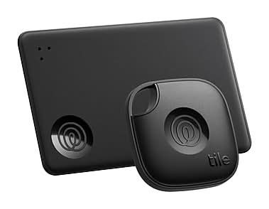 Tile by Life360 Starter Pack Bluetooth Trackers, Black, 2/Pack (RE-65012)