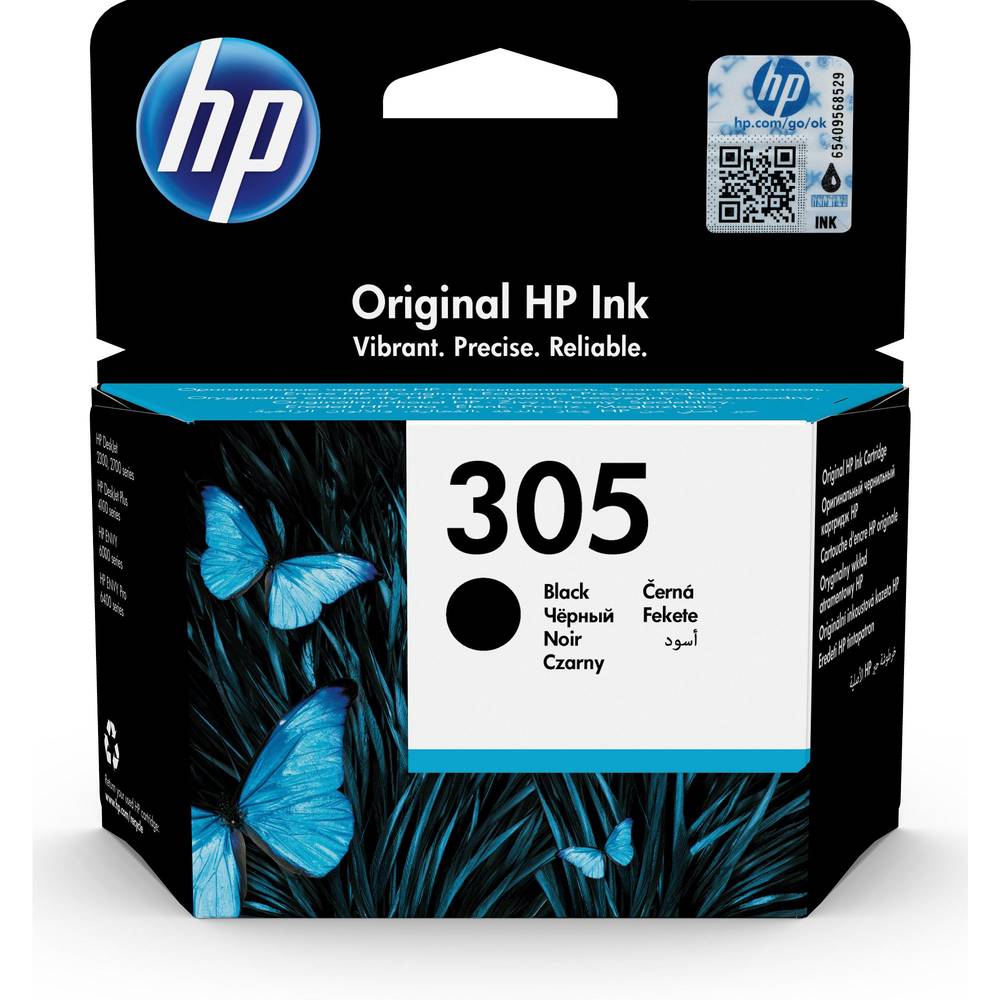 HP - Cartouche d'encre 305 noir authentique