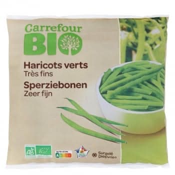 Judías verdes ecológicas Carrefour Bio 600 g.