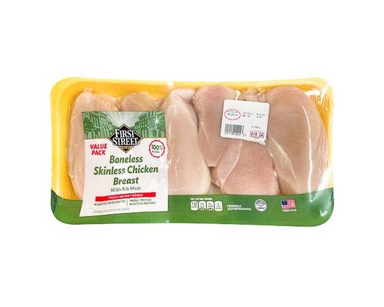 First Street · Boneless Skinless Chicken Breast Value Pack (approx 3.5 lbs)