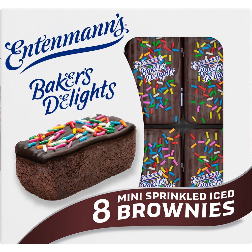 Entenmann's Minis Sprinkled Iced Brownies (17 oz, 8 ct)