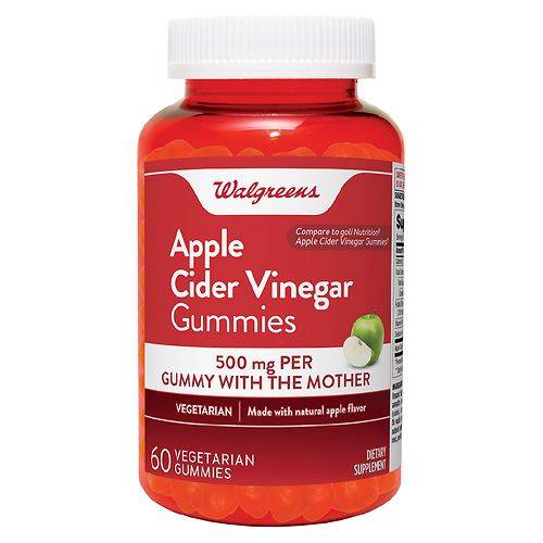 Walgreens Apple Cider Vinegar Gummies Natural Apple Flavor - 60.0 ea