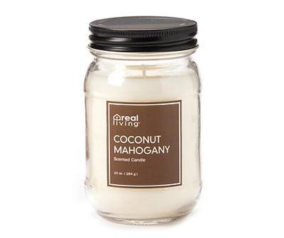 Coconut Mahogany Mason Jar Candle, 10 oz.