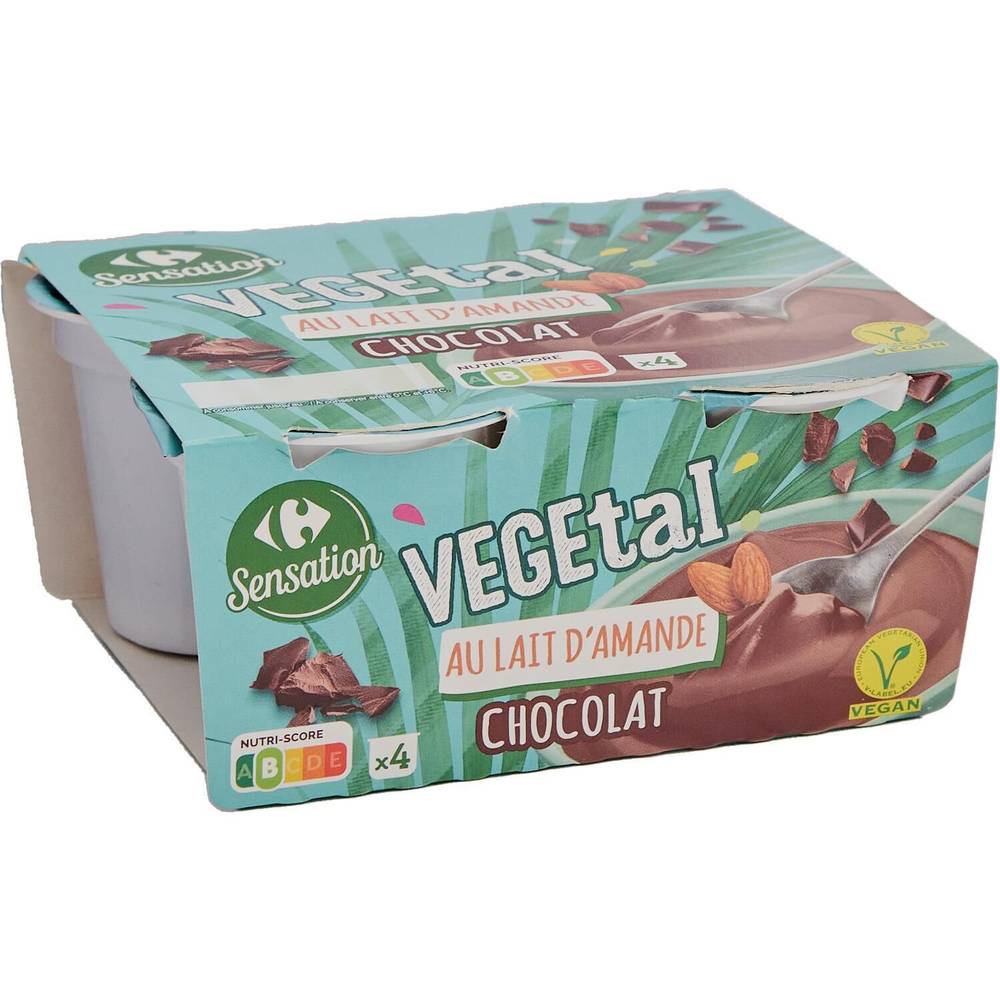 Carrefour Sensation - Dessert végétal au lait d'amande, chocolat (4)