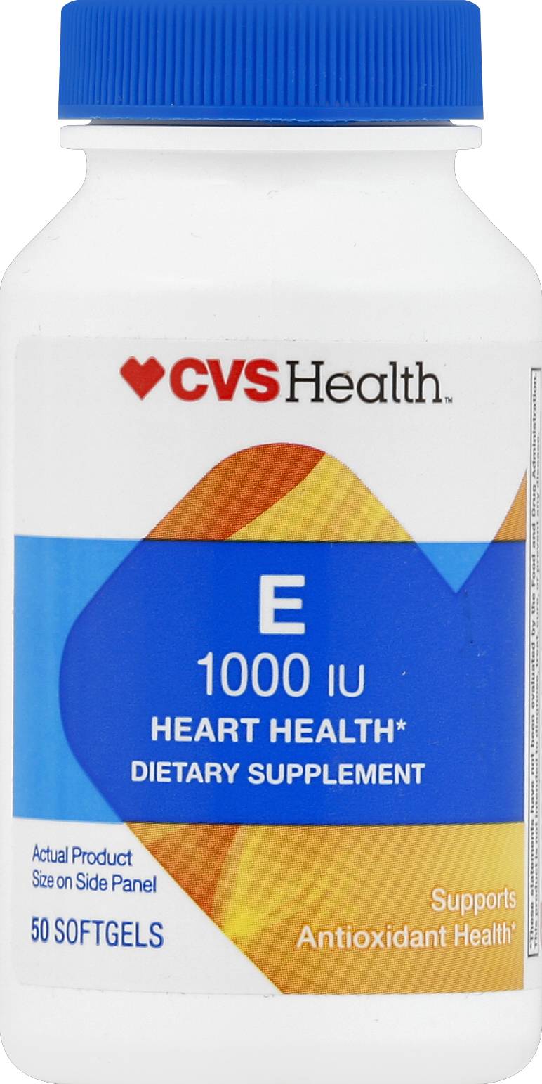 CVS Health Vitimin E 1000 Iu Promotes Heart Health Softgels (50 ct)