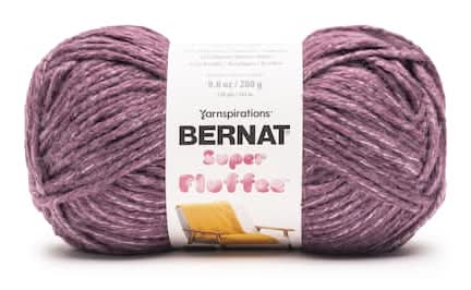 Bernat Super Fluffee Yarn, 178 yds, Plum (9.8 oz)