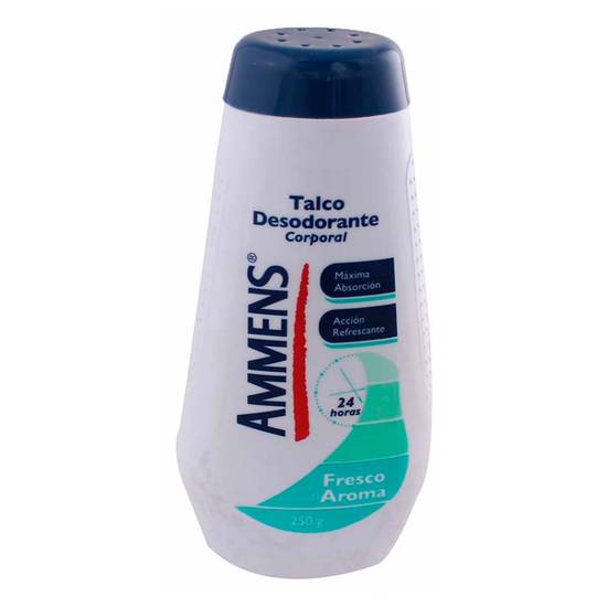 Ammens talco desodorante corporal fresco aroma (botella 250 g)