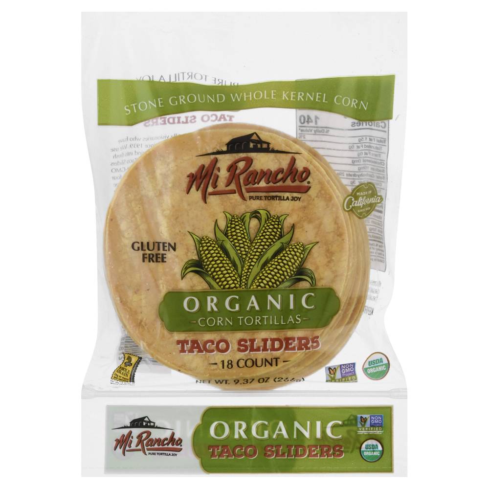 Mi Rancho Taco Sliders Organic Corn Tortillas (18 ct)