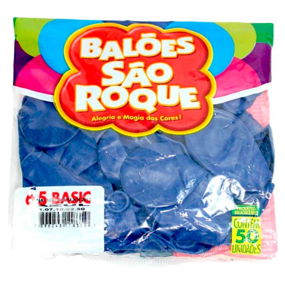 São roque balão basic azul (50 unidades)
