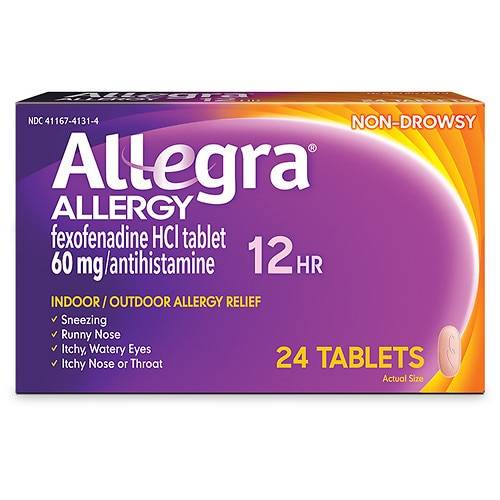 Allegra Adult 12HR Tablet, Allergy Relief - 12.0 ea