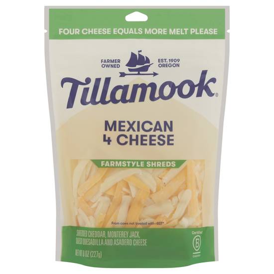 Tillamook Farmstyle Cut Mexican 4 Cheese Shredded Blend