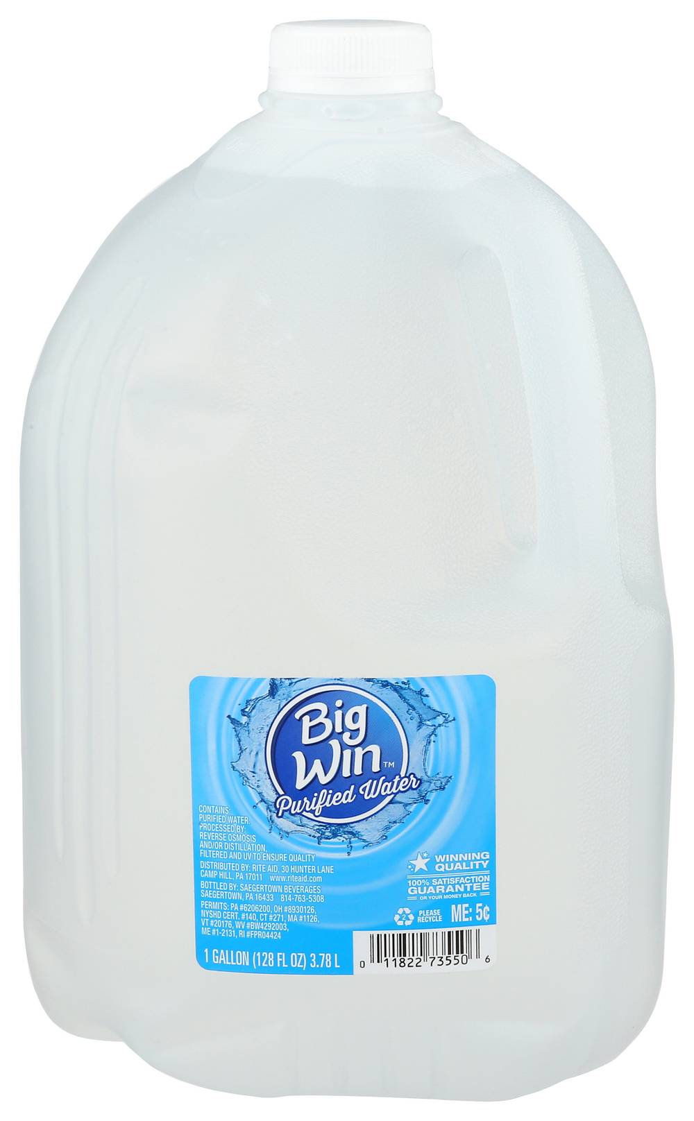 Big Win Purified Water, 128 fl oz