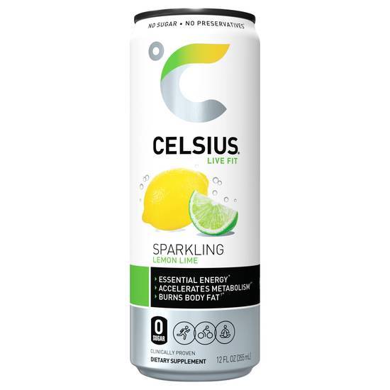 Celsius Energy Drink Sparkling Lemon Lime (12 fl oz)