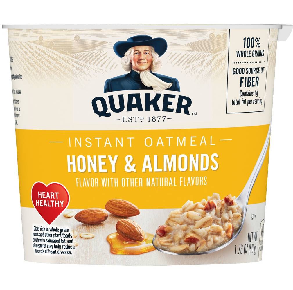 Quaker - Instant Honey & Almond Oatmeal - 12/1.76 oz (1X12|Case of 1)