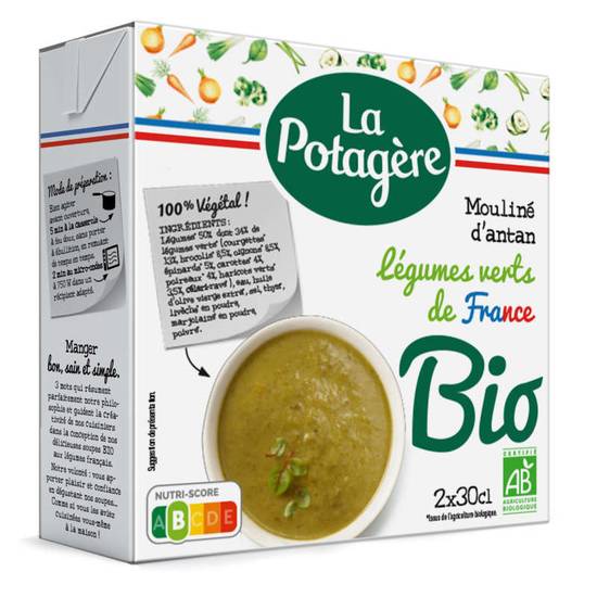Soupe - Mouliné de légumes verts - Biologique