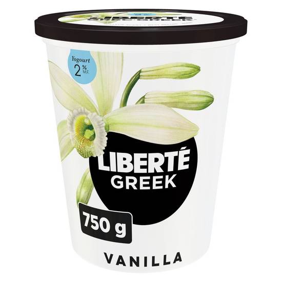 Liberté liberté grec yogourt 2% mg vanille (750 g) - greek yogurt vanilla 2% (750 g)