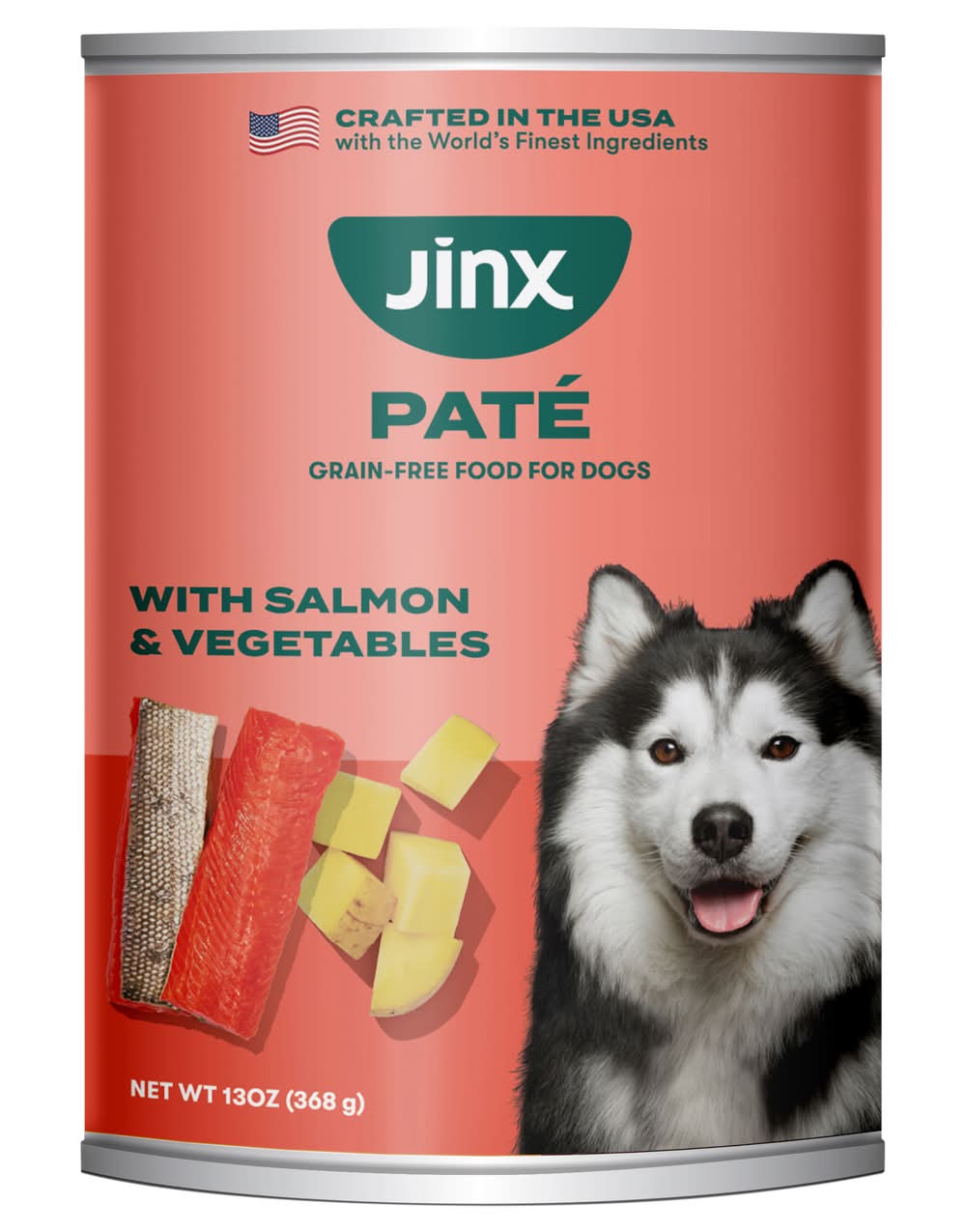 Jinx Paté With Salmon & Vegetables Wet Dog Food (13 oz)